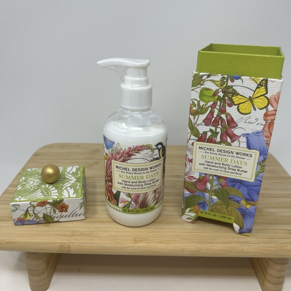 Michel Design Works Summer Days Hand & Body Lotion Shea Butter With Box 8 fl oz.